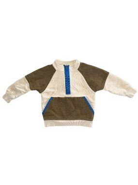 Hanna Andersson Colorblock 1/2 Zip Pullover Sweatshirt in French Terry Size 3T